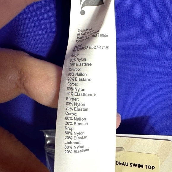 4 for $40 SALE! Fabletics Multi-Wear Bandeau Swim Top, Royal/Pink, Size 3X - Picture 10 of 12